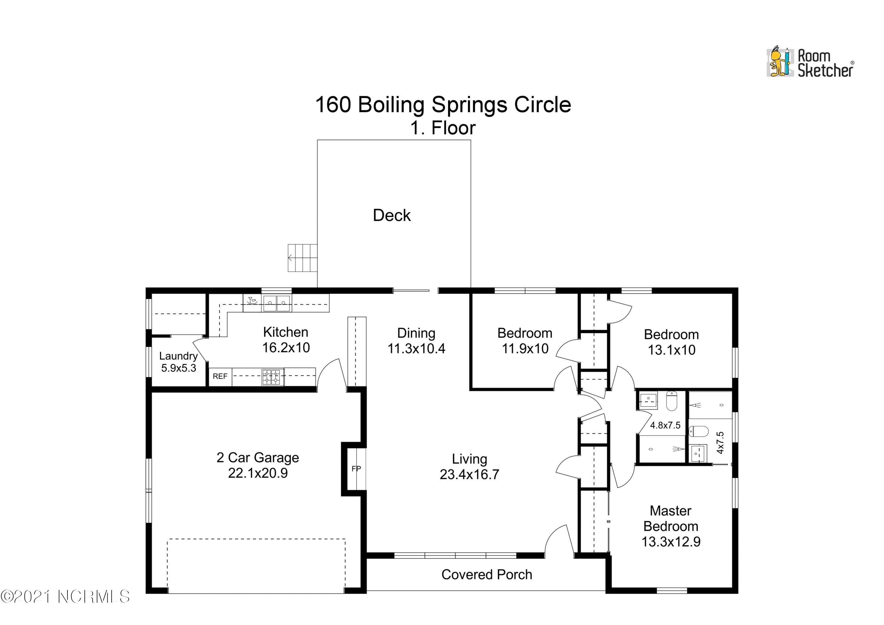 160 Boiling Spring Circle Southern Pines, NC 28387 - Photo 33 of 33 Floorplan letterhead - 160 Boiling Sprin