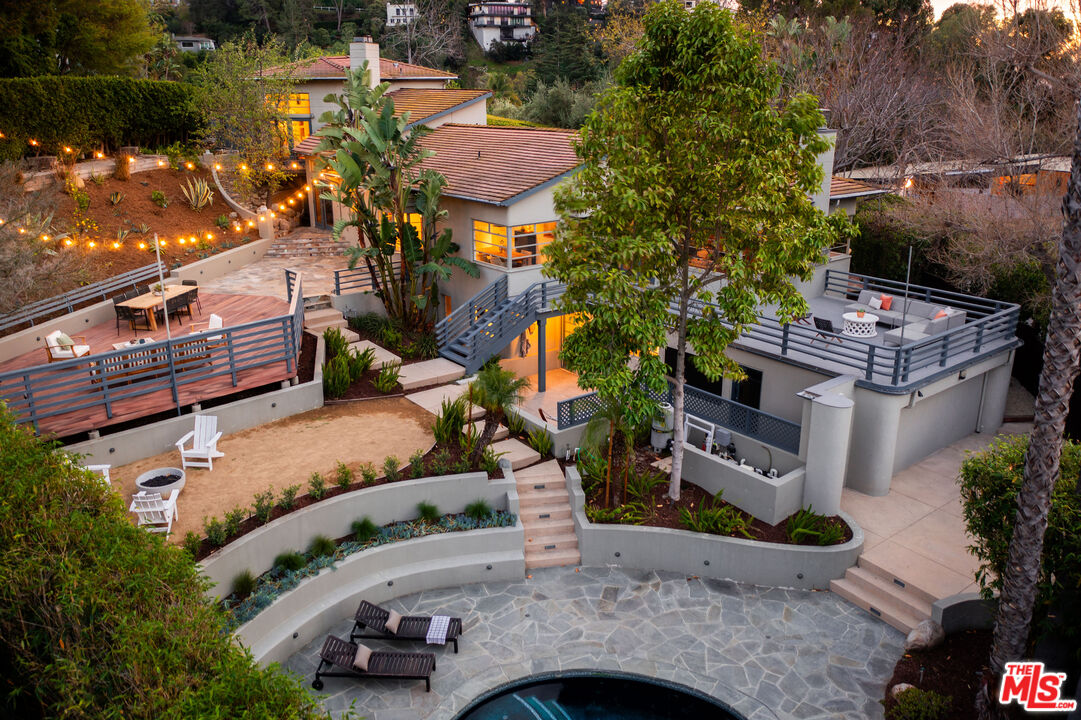 2510 Park Oak Drive Los Angeles, CA 90068 - Photo 34 of 38 an aerial view of a house with a yard