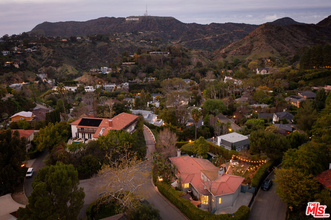 2510 Park Oak Drive Los Angeles, CA 90068 - Photo 37 of 38 an aerial view of a house with a mountain