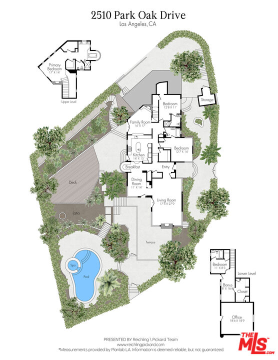 2510 Park Oak Drive Los Angeles, CA 90068 - Photo 38 of 38 a picture of a floor plan