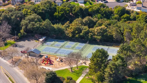 a view of a lake with a mountain in the background