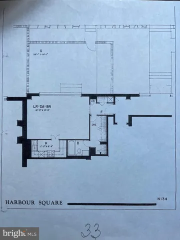 a view of a room with a large window