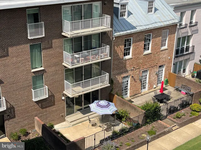 a view of a lake with a city