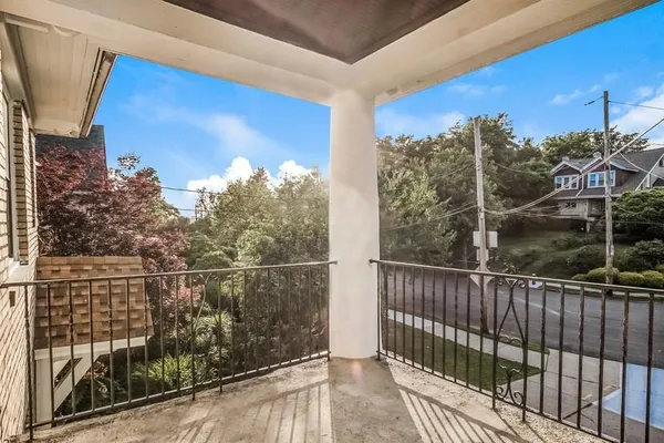 a view of a balcony