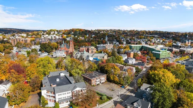 an aerial view of multiple house