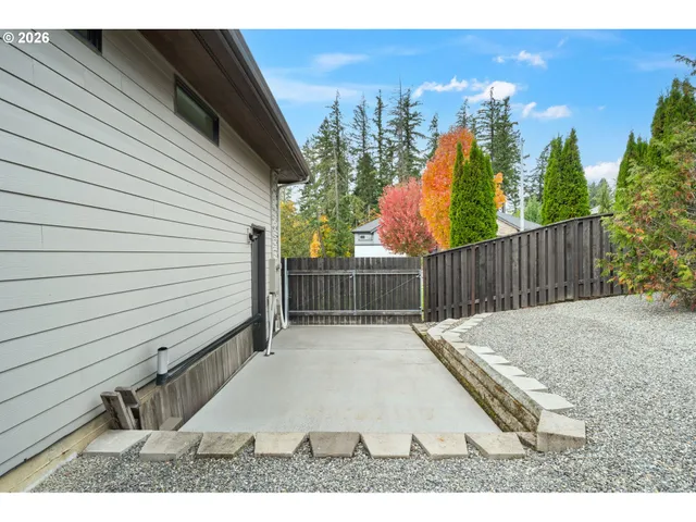 a backyard of a house