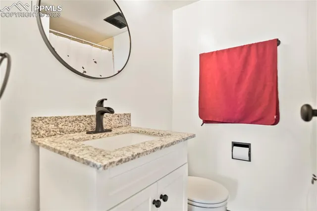 a view of a balcony with an outdoor space