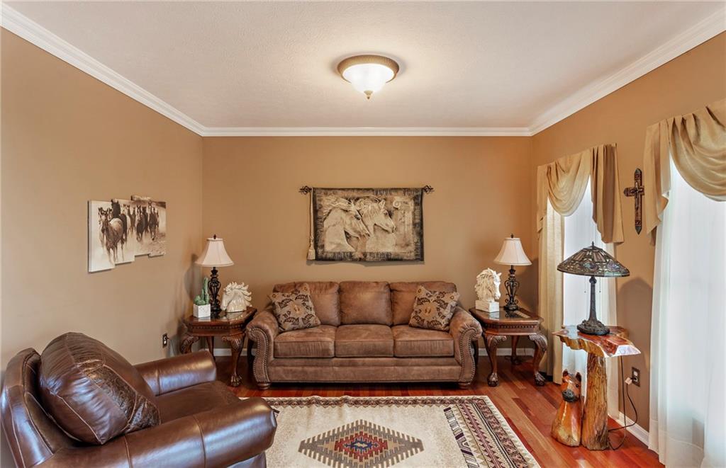 75 Galati Road McDonald, PA 15057 - Photo 8 of 25 Parlor style living room framed in crown molding with plenty of natural light!