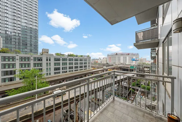 a view of city from balcony