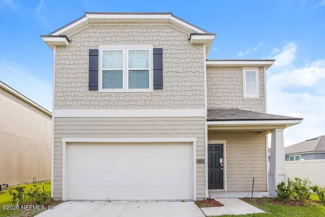 a front view of a house