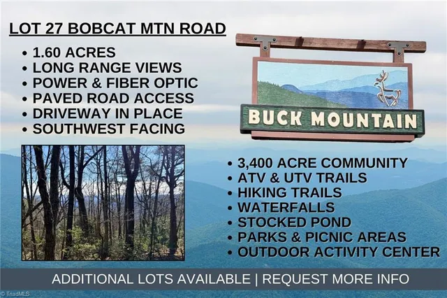 $59,900 | Lot 27 Bobcat Mountain Road, Purlear, NC 28665