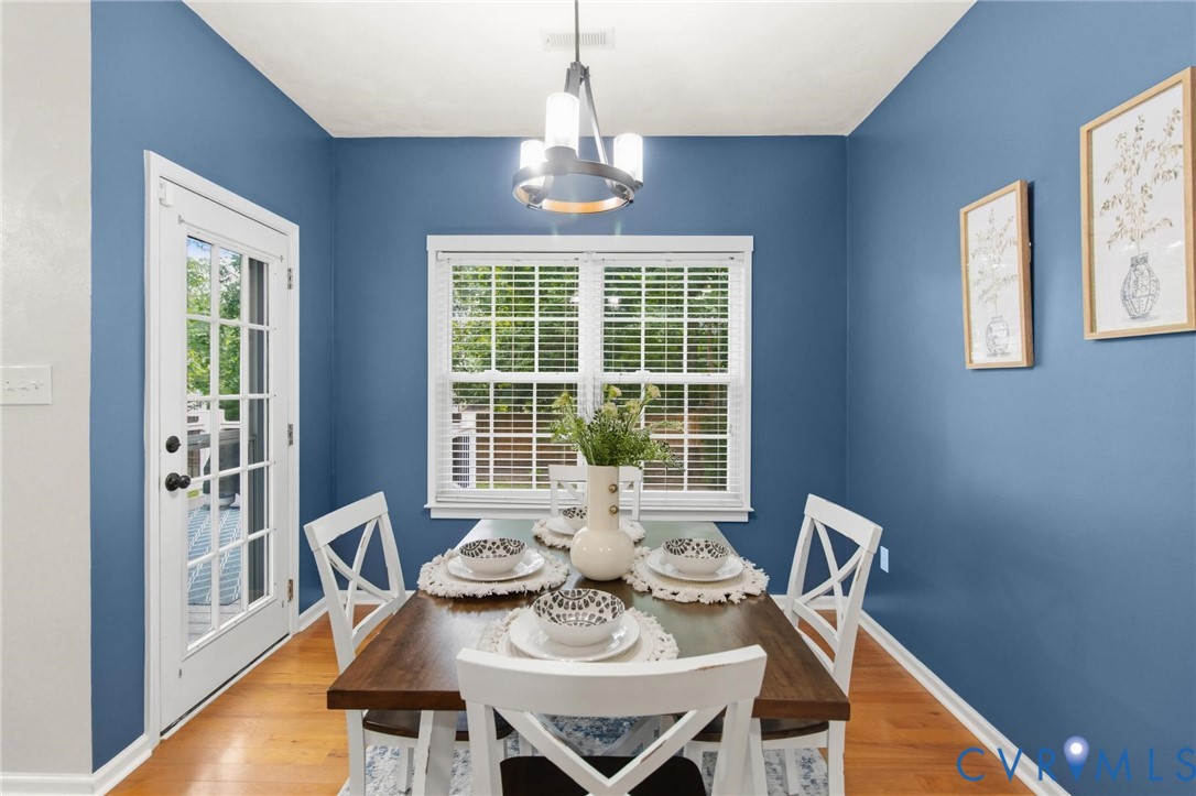 7807 Clover Ridge Place Chesterfield, VA 23832 - Photo 12 of 51 Dining area featuring hardwood flooring, a white t