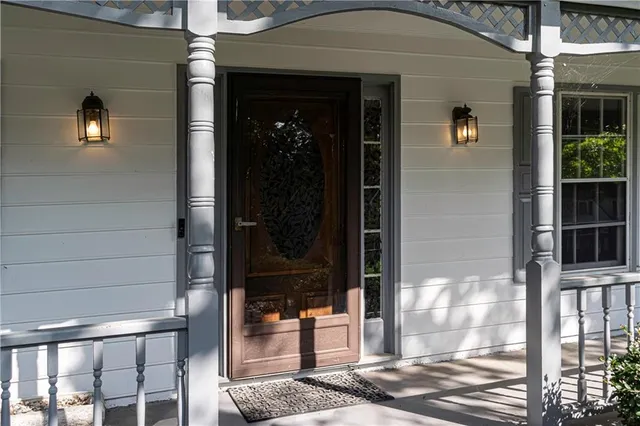 a front view of a house