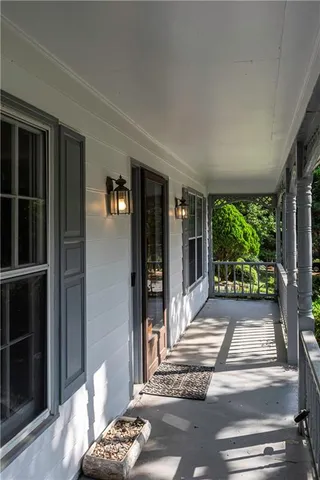 a view of a entryway door front of house