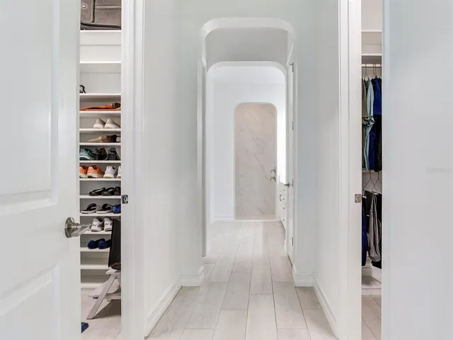 a view of a storage in a room