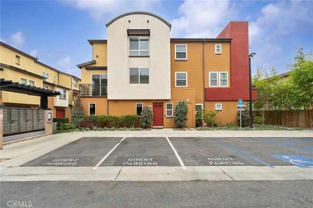 a front view of a building