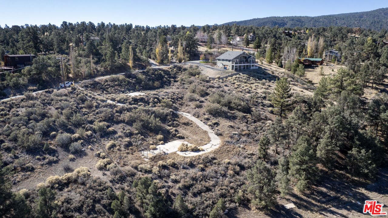 9317 Whispering Pines Road Frazier Park, CA 93225 - Photo 12 of 18 a view of a dry yard with trees all around