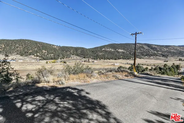 a view of a road with a ocean view