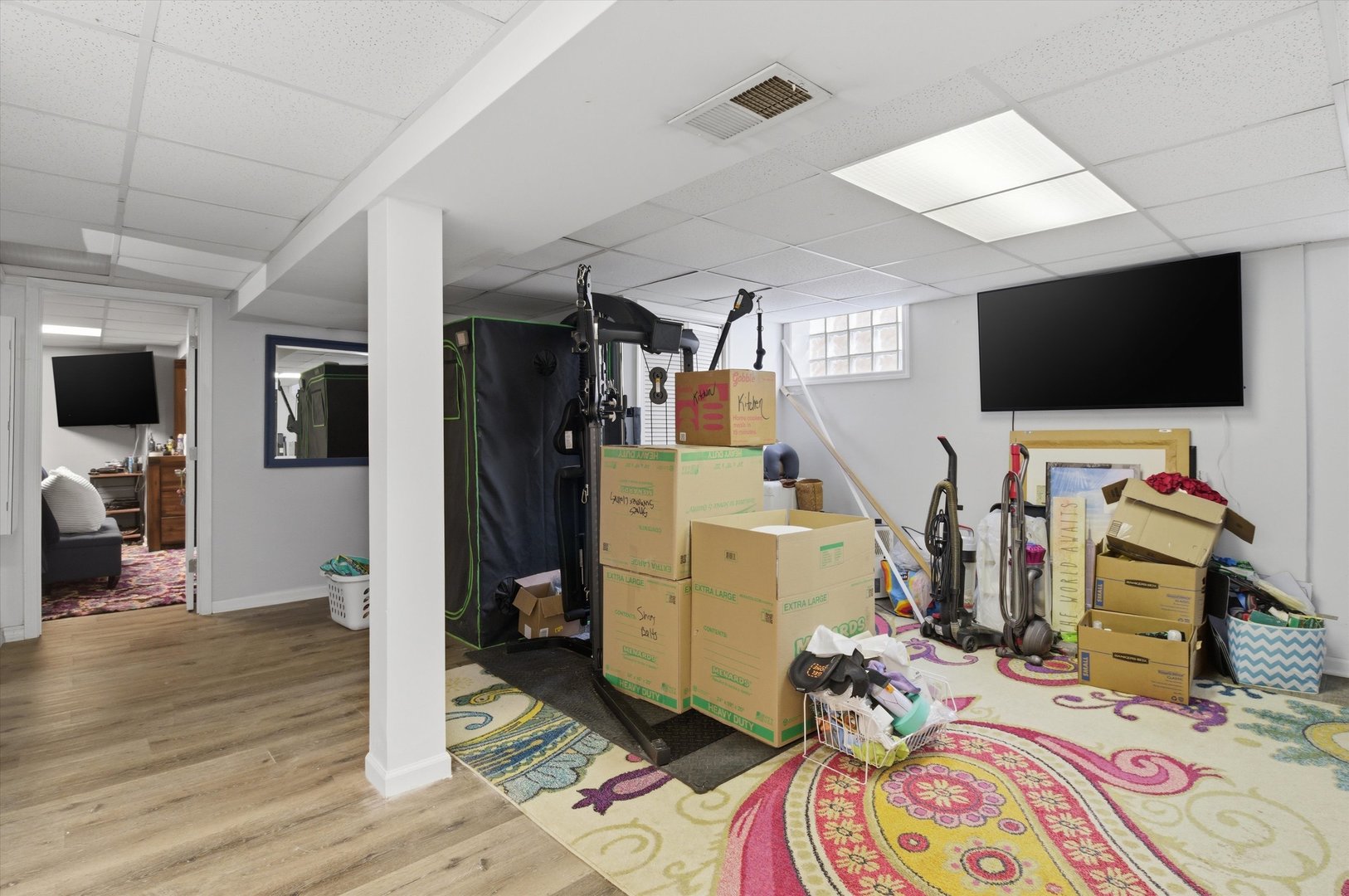 1107 West 101st Street Chicago, IL 60643 - Photo 17 of 28 a bed room with a flat screen tv and a couch