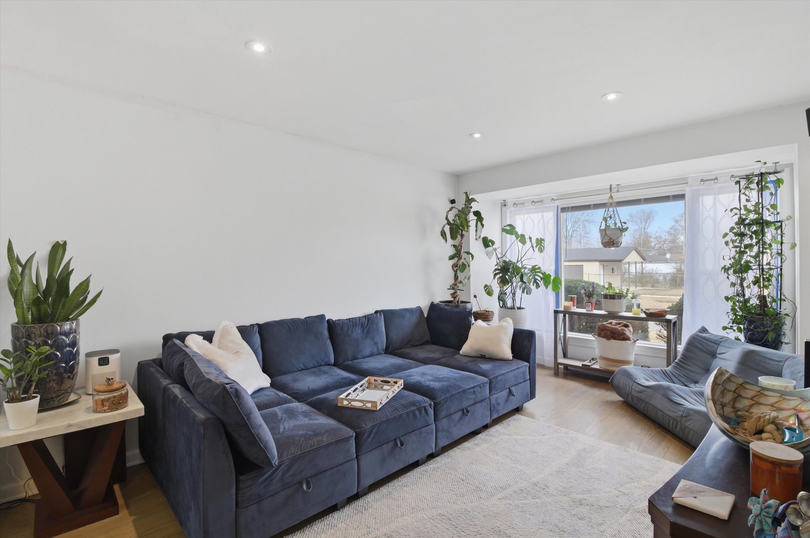 1107 West 101st Street Chicago, IL 60643 - Photo 5 of 28 a living room with furniture flowerpot and a large window