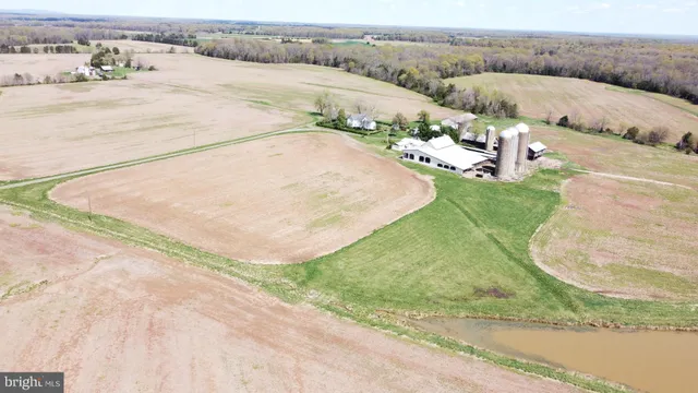 a view of a lake with a big yard