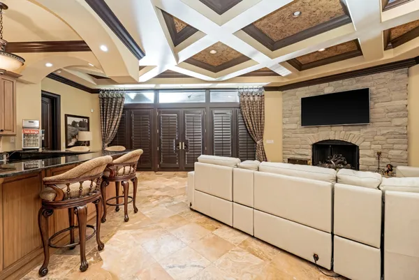 a kitchen with a stove and a sink