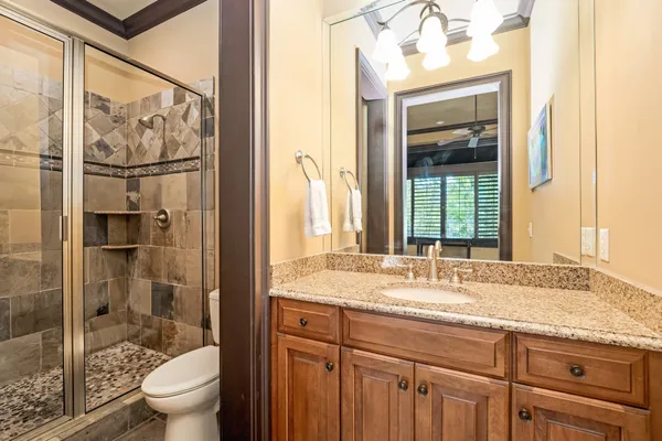 a car that is parked in a garage