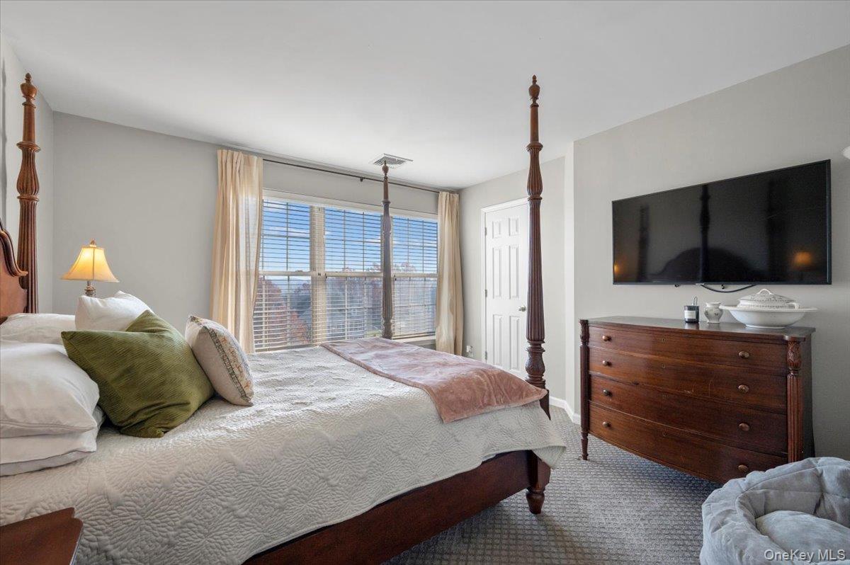 11 Heather Ridge Highland Mills, NY 10930 - Photo 26 of 38 a bedroom with a bed and a flat screen tv