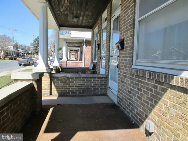 a view of an entryway with a house