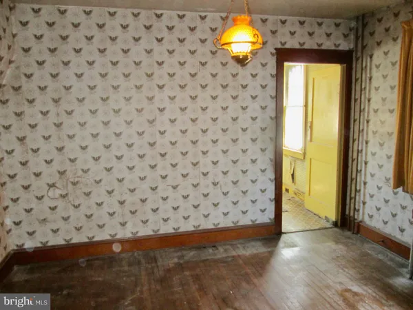 a view of a wooden door