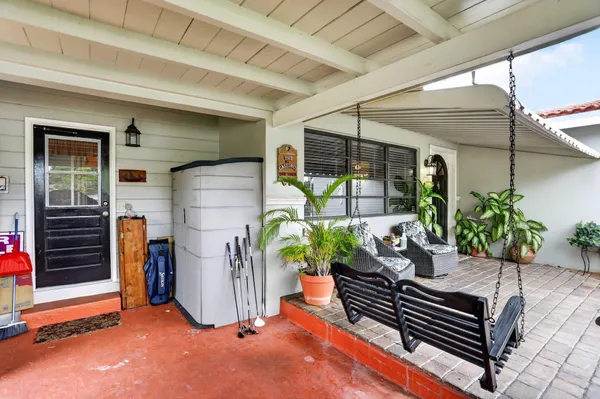 a view of outdoor seating space