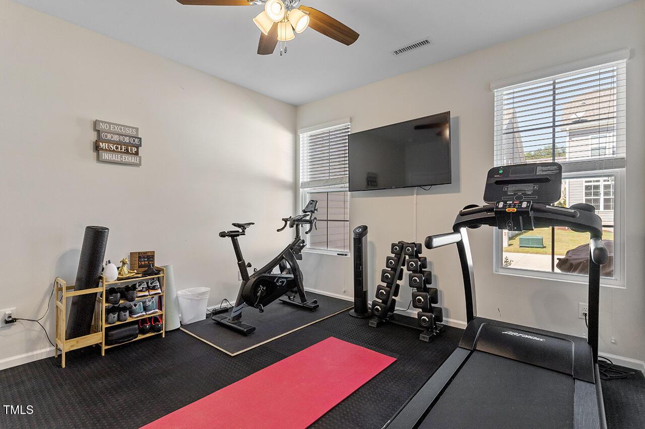 1420 Southpoint Trail Durham, NC 27713 - Photo 16 of 33 a view of a workspace with furniture and a window