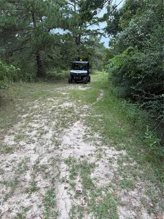 a backyard of a house with a parked car