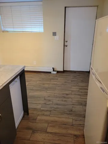 a view of a room with an empty space