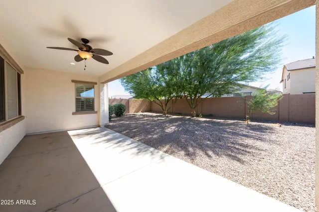 a backyard of a house