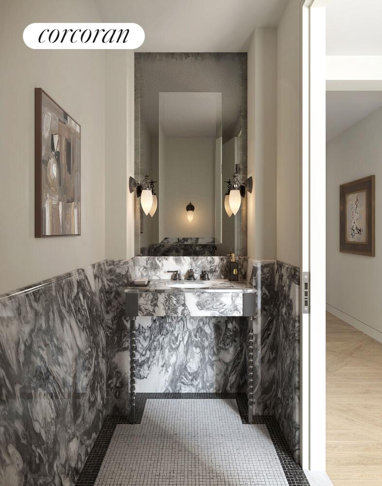 175 5th Avenue, Unit 6NORTH Manhattan, NY 10010 - Photo 9 of 16 a en suite bathroom with a sink and a mirror