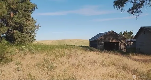 a view of ocean with a big yard