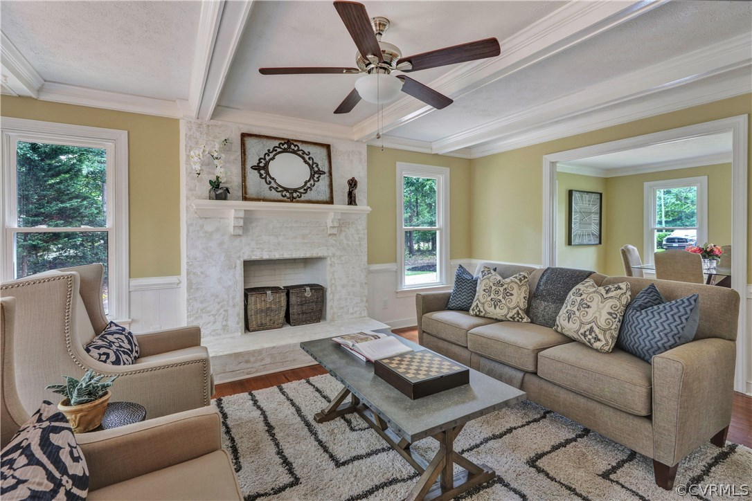 11505 Winterpock Road Chesterfield, VA 23838 - Photo 10 of 30 a living room with furniture and a fireplace