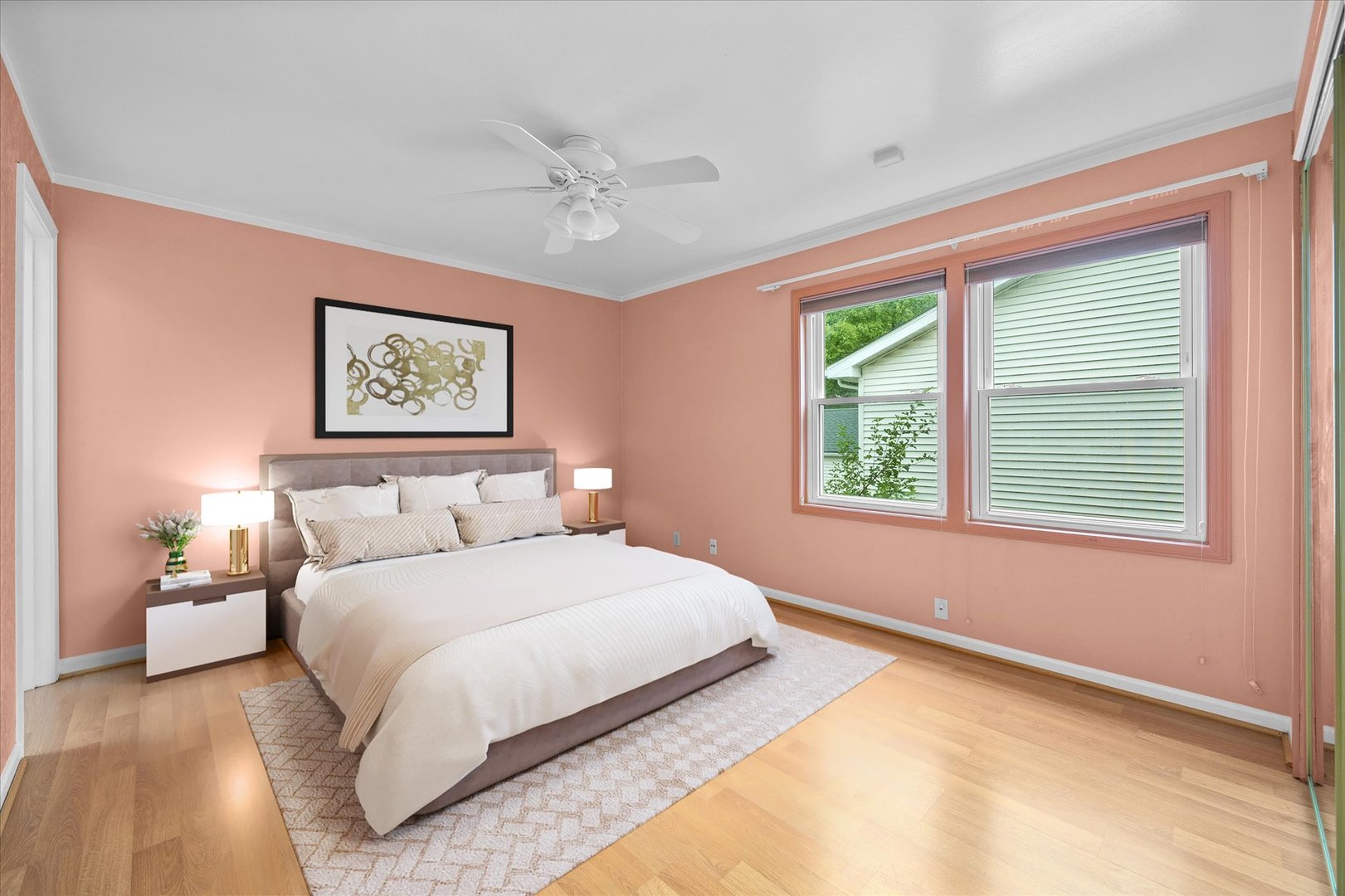 31 Evergreen Road Streamwood, IL 60107 - Photo 10 of 22 a bedroom with a large bed and a window