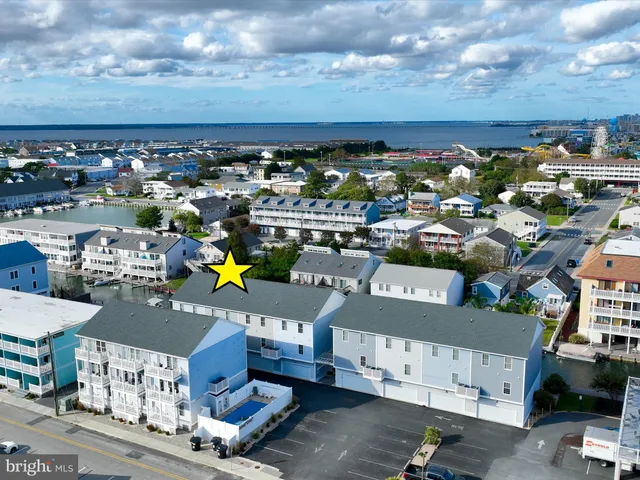 an aerial view of a city