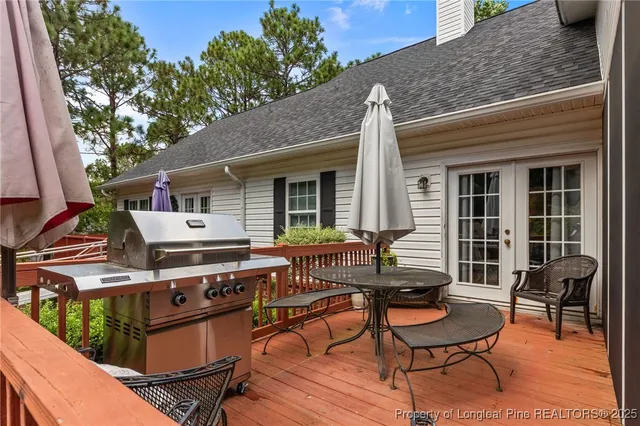 a backyard of a house with seating space