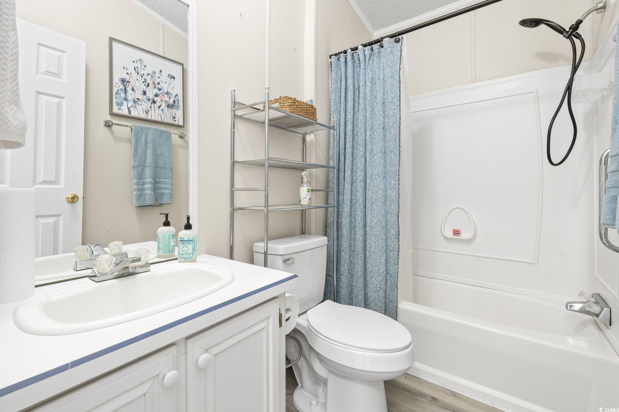 6350 Antioch Road Conway, SC 29527 - Photo 19 of 23 Bathroom with wood finished floors, toilet, vanity
