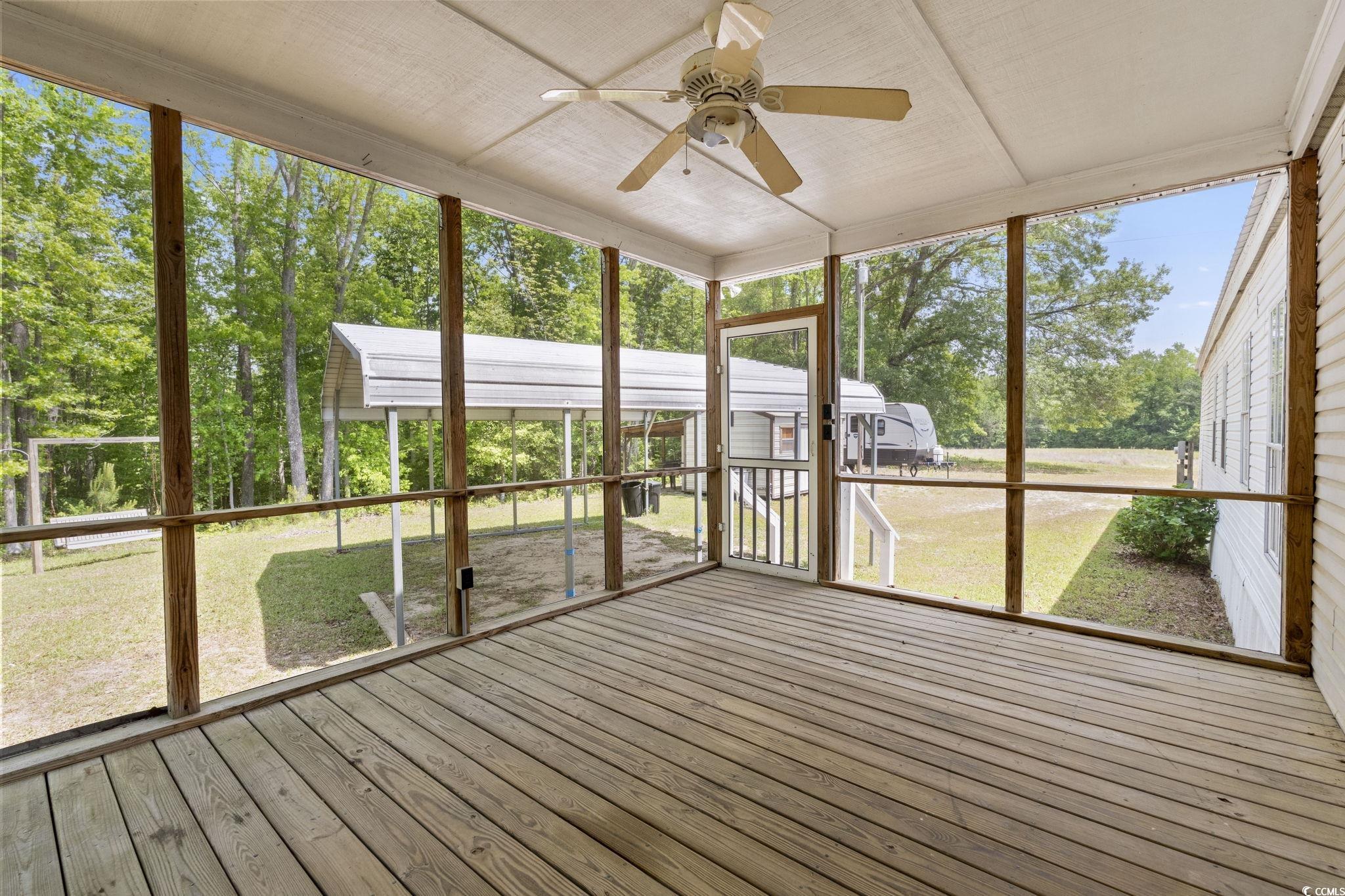 6350 Antioch Road Conway, SC 29527 - Photo 22 of 23 Unfurnished sunroom featuring ceiling fan