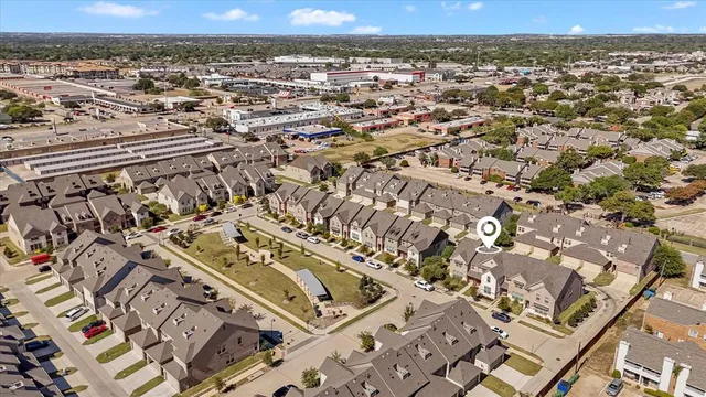 an aerial view of a city