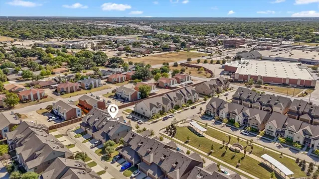 an aerial view of a city