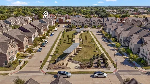 an aerial view of multiple house