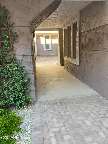 a view of front door of house