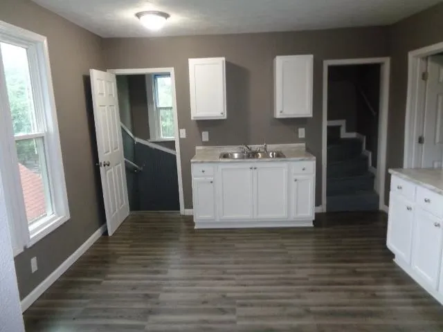 an empty room with a window