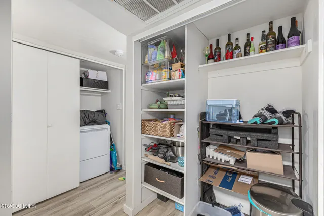 a room with storage and utility