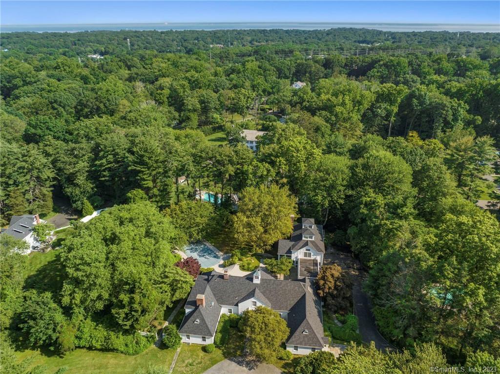 an aerial view of residential house with outdoor space